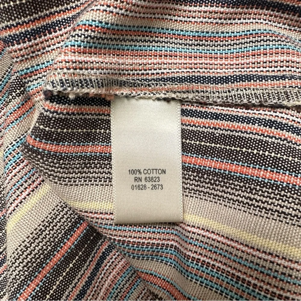 Christopher & Banks Size 8 100% Cotton Striped Drawstring Skirt